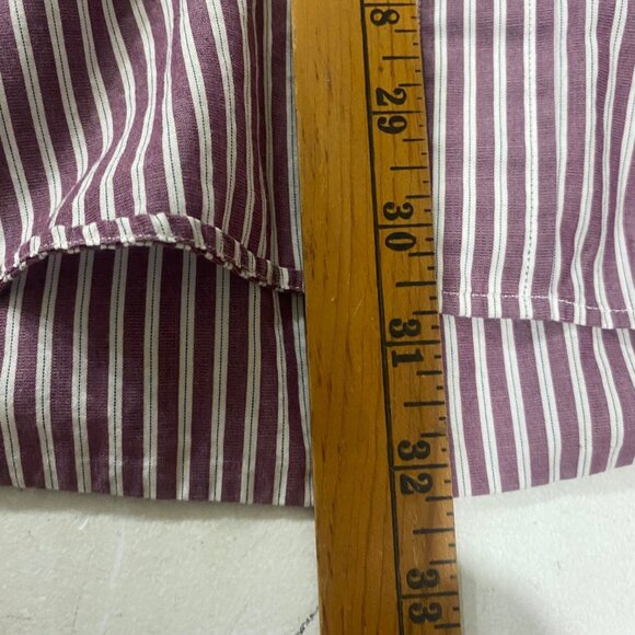 Brooks Brothers Mens Purple & White Striped Button-Up Dress Shirt Size 16.5/34 A - Picture 6 of 7